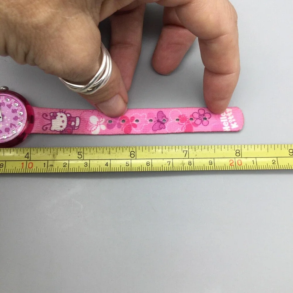 Flik Flak Hello Kitty Girls Watch 29mm Pink Dial Fabric Strap Swiss New Battery